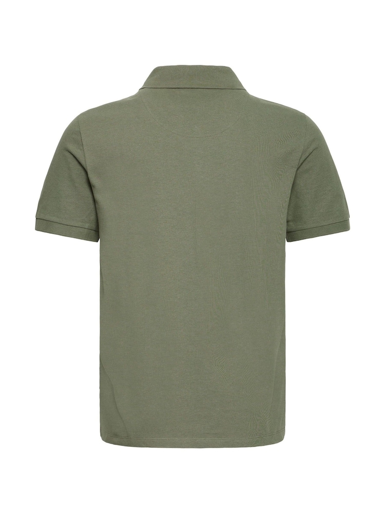 Casual Friday Green Solheim Short Sleeve Pique Polo Shirt - Image 7 of 7