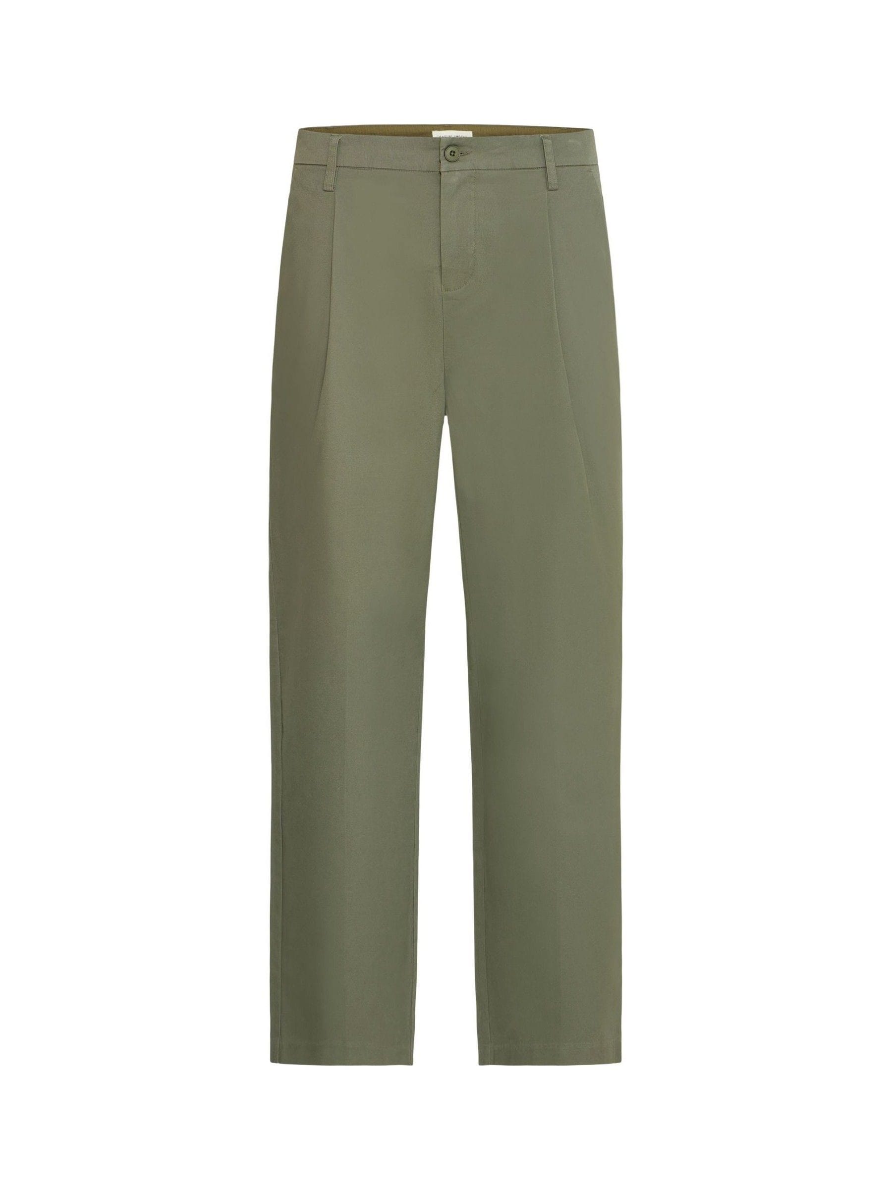 Casual Friday Men's Green Amundsen Relaxed Fit Trousers
