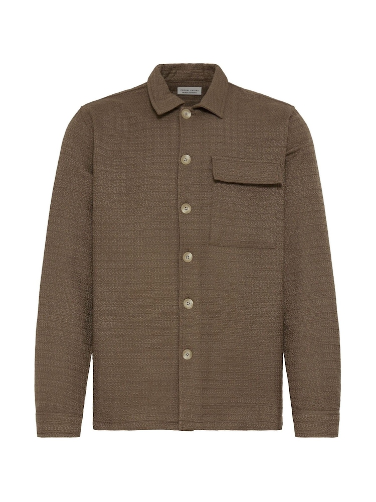 Casual Friday Brown Cfmatt Structured Overshirt - Image 1 of 3