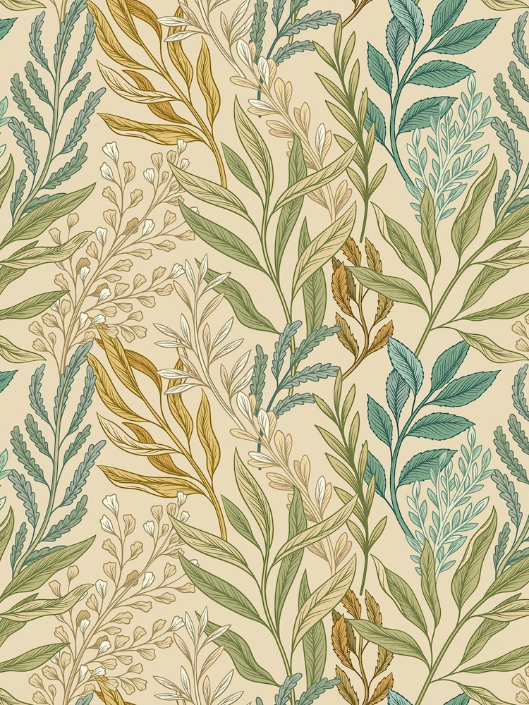 Hoopla Walls Noir Mix Verdant Leaves Wallpaper A4 Sample - Image 1 of 1