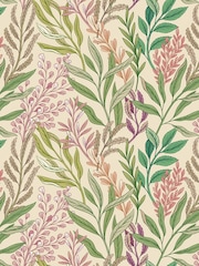 Hoopla Walls Sea Stone Verdant Leaves Wallpaper A4 Sample - Image 1 of 1