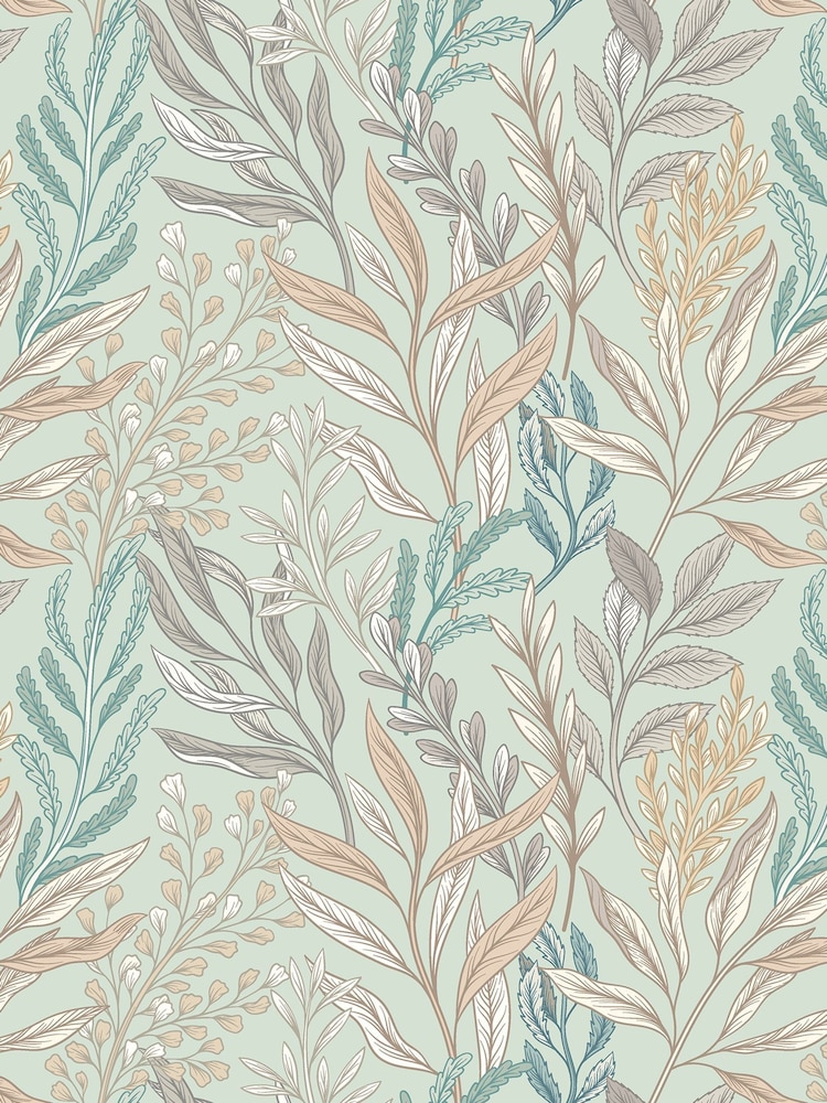 Hoopla Walls Parchment Verdant Leaves Wallpaper A4 Sample - Image 1 of 1 Hoopla Walls Parchment Verdant Leaves Wallpaper A4 Sample - Image 1 of 1