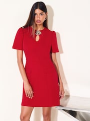 Friends Like These Red Brooch Mini Dress - Image 3 of 6