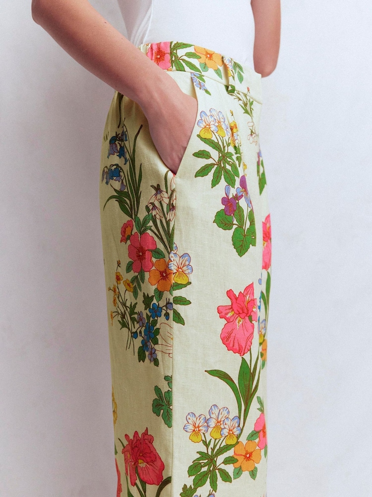 Boden Cream Kensington Linen Trousers - Image 2 of 6 Boden Cream Kensington Linen Trousers - Image 2 of 6