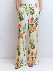 Boden Cream Kensington Linen Trousers - Image 5 of 6
