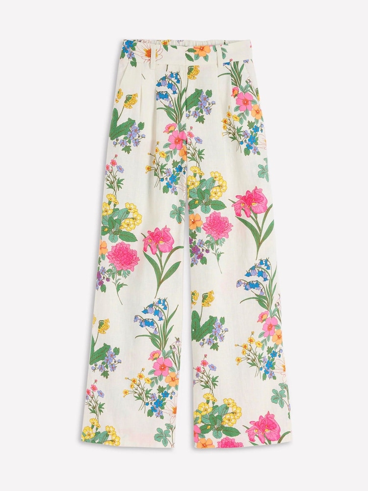 Boden Cream Kensington Linen Trousers - Image 6 of 6 Boden Cream Kensington Linen Trousers - Image 6 of 6