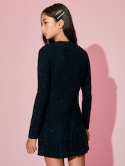 Svart Sparkle - Lipsy Sløyfe-strikket Kjole (5–16år) - Bilde 4 av 5