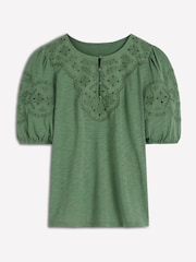 綠色 - Boden Ada Broderie Mix Top - 圖片 5，共 5