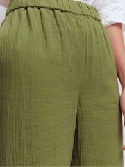 Boden Green Pull-on Double Cloth Trousers - Image 2 of 6
