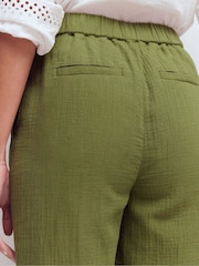 Boden Green Pull-on Double Cloth Trousers - Image 5 of 6
