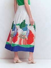 ホワイト - Boden Valentinaリネンスカート - 画像 3 / 6