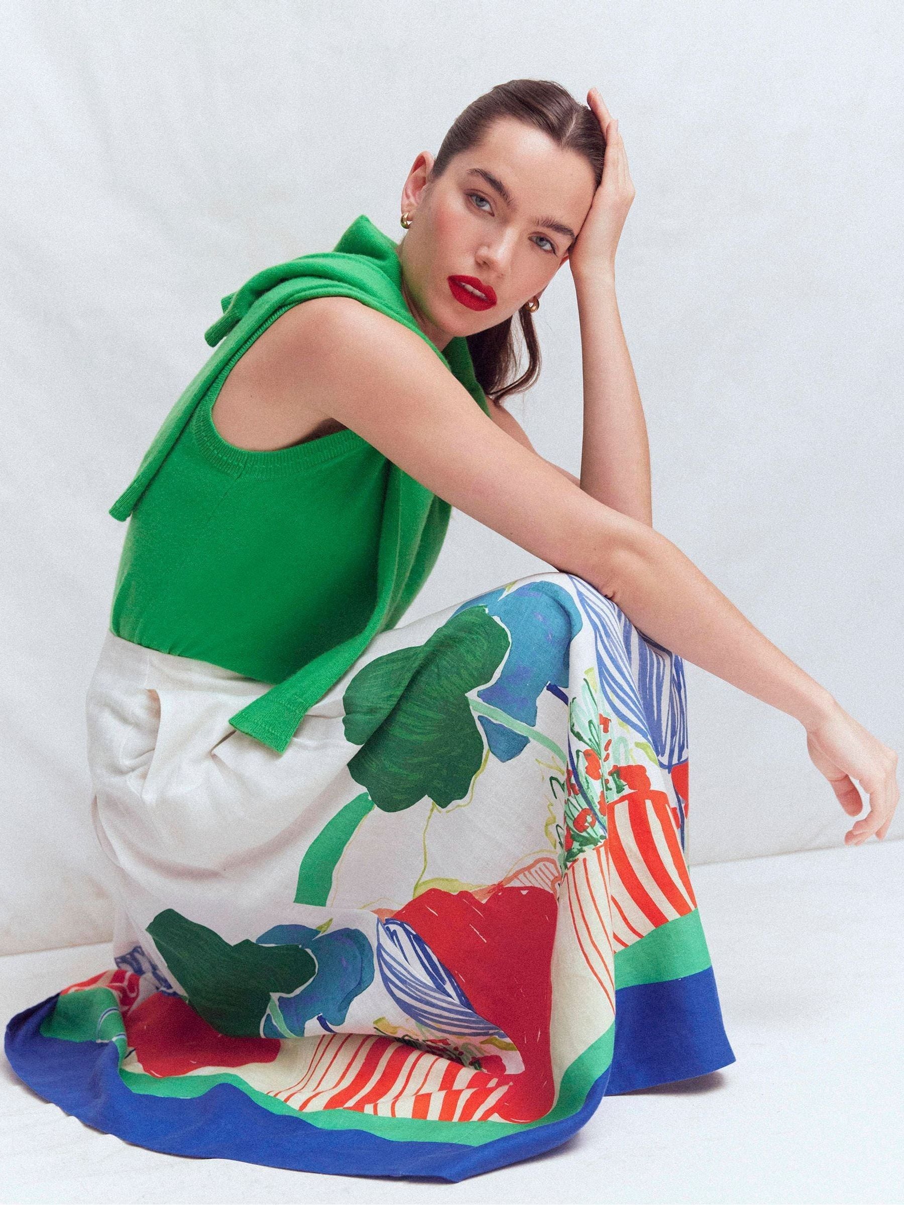 Buy Boden White Valentina Linen Skirt from Next USA