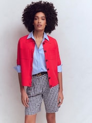 Boden Red Short Sleeve Knit Shirt - Image 1 of 7