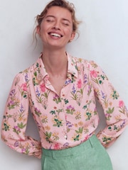 Boden Pink Sara Silk Shirt - Image 4 of 6