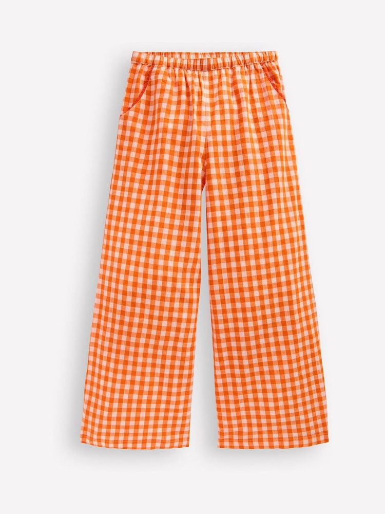 Boden Orange Wide Leg Trousers - Image 1 of 3 Boden Orange Wide Leg Trousers - Image 1 of 3