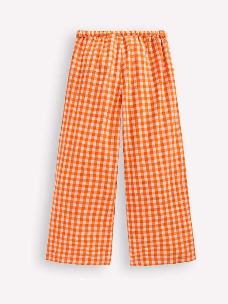 Boden Orange Wide Leg Trousers - Image 2 of 3 Boden Orange Wide Leg Trousers - Image 2 of 3