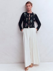 Boden Embellished Crop Cardigan - Imaginea 4 din 8