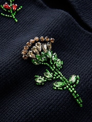 Boden Embellished Crop Cardigan - Imaginea 8 din 8