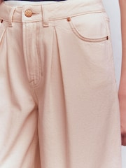 Boden Cream Denim Bermuda Shorts - Image 2 of 6