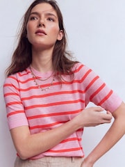Boden Agnes Linen Button T-Shirt - صورة 1 من 6