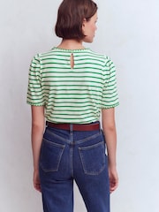 Boden Ivory Ali Scallop T-Shirt - Image 3 of 5