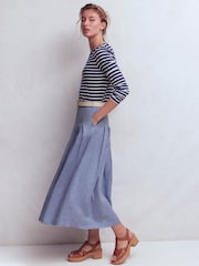 ブルー - Boden Valentinaリネンスカート - 画像 2 / 6