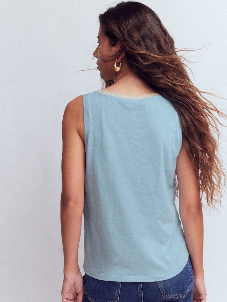 أزرق - سترة ياقة مفتوحة برّاقة من Boden - Image 2 of 5