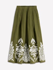 Boden Green Verity Linen Midi Skirt - Image 6 of 6