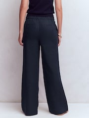 Boden Blue Islington Linen Trousers - Image 3 of 6