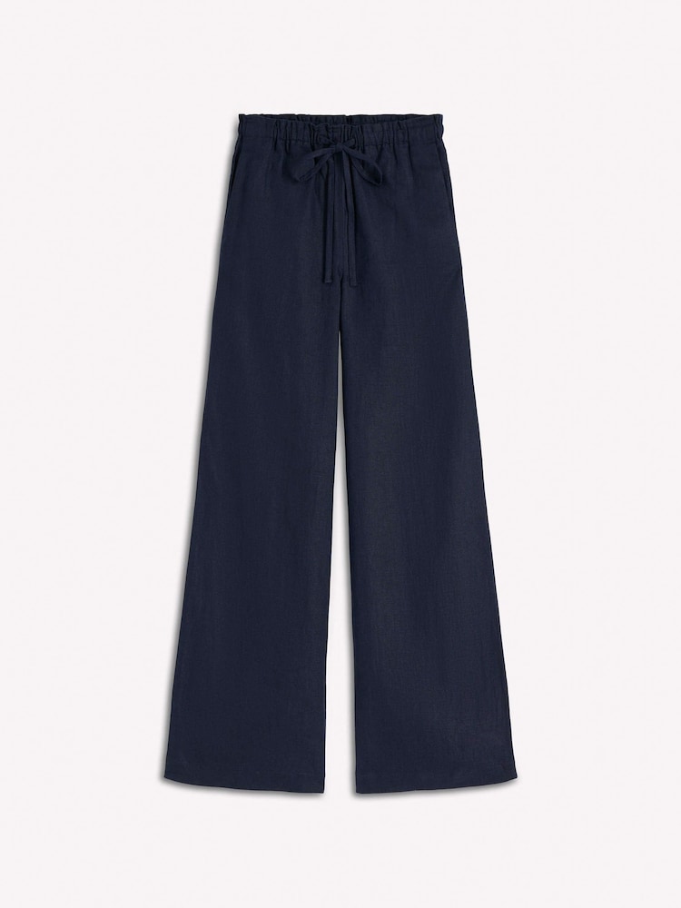 Boden Blue Islington Linen Trousers - Image 6 of 6 Boden Blue Islington Linen Trousers - Image 6 of 6