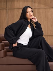 Gym King Black Waffle Full Zip Funnel Jacket - Image 2 of 4