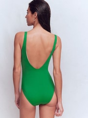 Boden Green Cross Wrap Swimsuit - Image 3 of 8