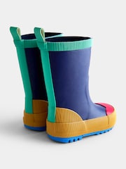 JoJo Maman Bébé Blue Colourblock Wellies - Image 2 of 4