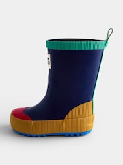 JoJo Maman Bébé Blue Colourblock Wellies - Image 3 of 4