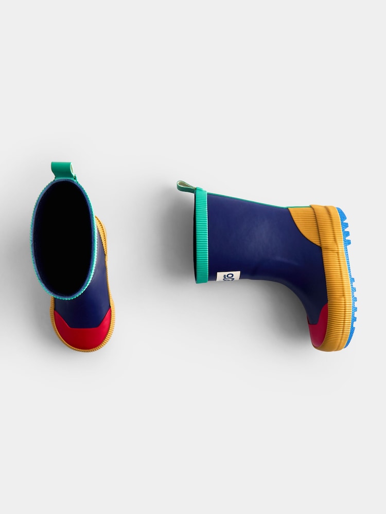 JoJo Maman Bébé Blue Colourblock Wellies - Image 4 of 4 JoJo Maman Bébé Blue Colourblock Wellies - Image 4 of 4