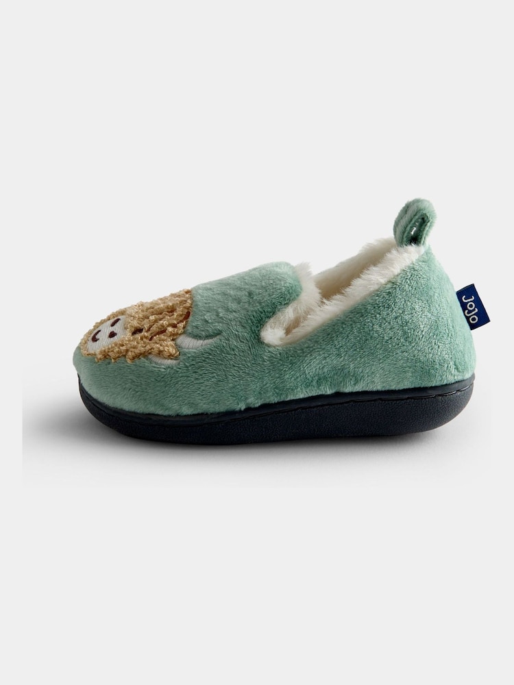 JoJo Maman Bébé Green Highland Cow Slipper Shoe - Image 4 of 4 JoJo Maman Bébé Green Highland Cow Slipper Shoe - Image 4 of 4
