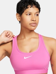 Nike Pink Swoosh Medium Support Padded Sports Bra - Image 4 of 7