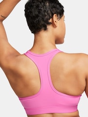 Nike Pink Swoosh Medium Support Padded Sports Bra - Image 5 of 7