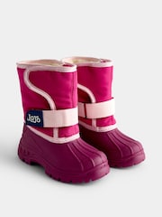 JoJo Maman Bébé Berry Pink Alpine Snow Boots - Image 1 of 4
