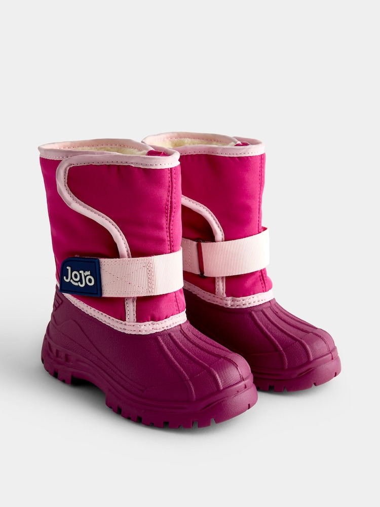 JoJo Maman Bébé Berry Pink Alpine Snow Boots - Image 1 of 4 JoJo Maman Bébé Berry Pink Alpine Snow Boots - Image 1 of 4
