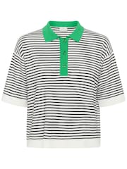 Kaffe White KAlizza Short Sleeve Polo Shirt - Image 1 of 2