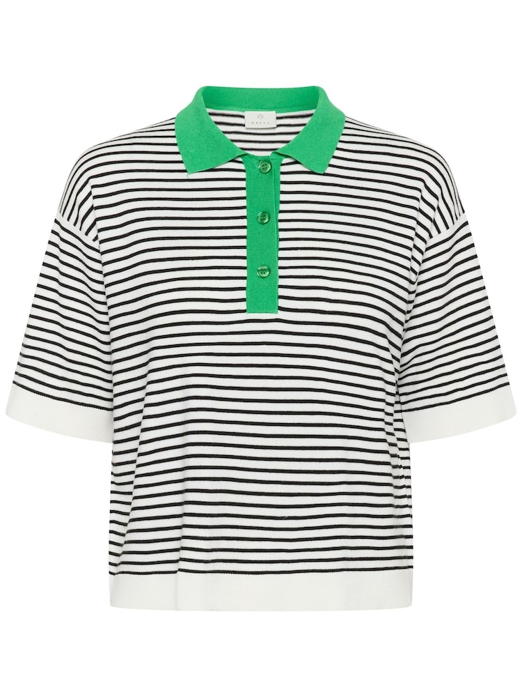 Kaffe White KAlizza Short Sleeve Polo Shirt - Image 1 of 2