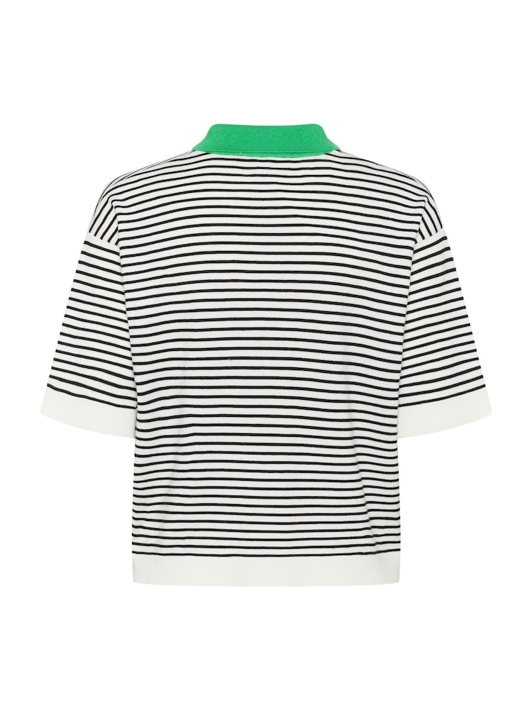 Kaffe White KAlizza Short Sleeve Polo Shirt - Image 2 of 2