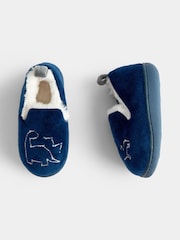 JoJo Maman Bébé Navy Dinosaur Slipper Shoe - Image 3 of 4