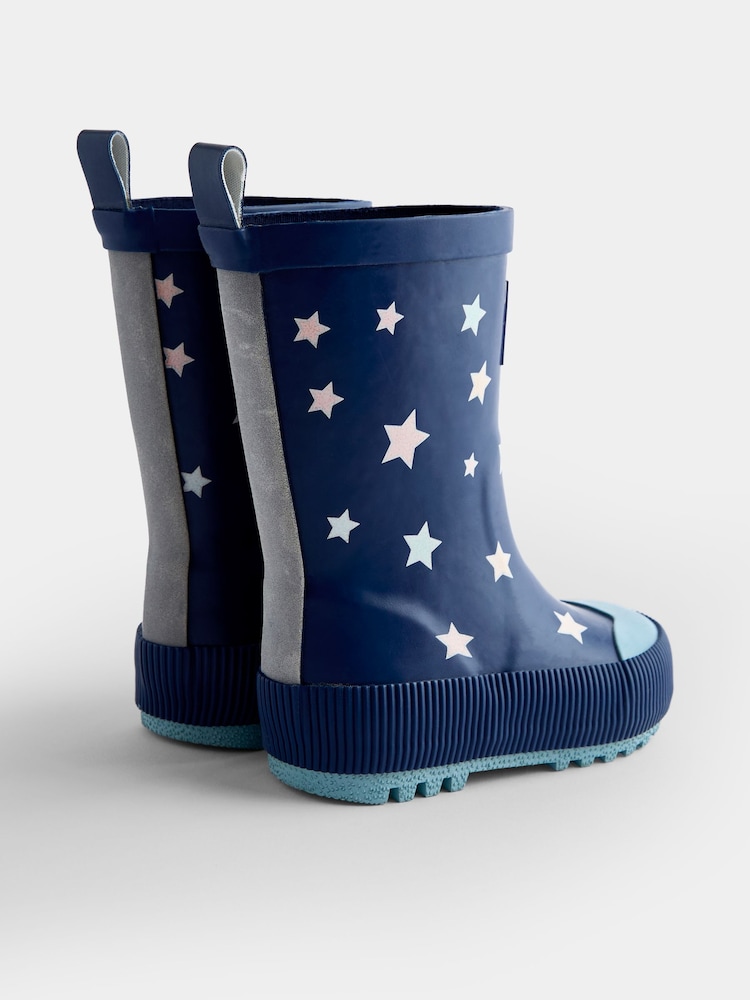 JoJo Maman Bébé Blue Star Colour Change Wellies - Image 2 of 5 JoJo Maman Bébé Blue Star Colour Change Wellies - Image 2 of 5