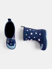 JoJo Maman Bébé Blue Star Colour Change Wellies - Image 4 of 5