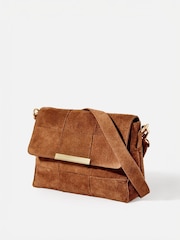 Mint Velvet Lara Suede Woven Cross-Body Bag - תמונה 5 מתוך 6