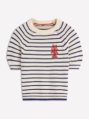 Boden Blue Margot Puff Sleeve T-Shirt - Image 6 of 7