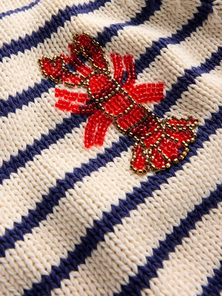 Boden Blue Margot Puff Sleeve T-Shirt - Image 7 of 7