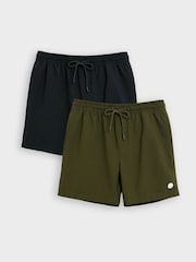 Schwarz - Threadbare Stripe Seersucker Swim Shorts - Bild 1 von 1